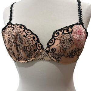 Elegant Lace Embroidered Bra with underwire